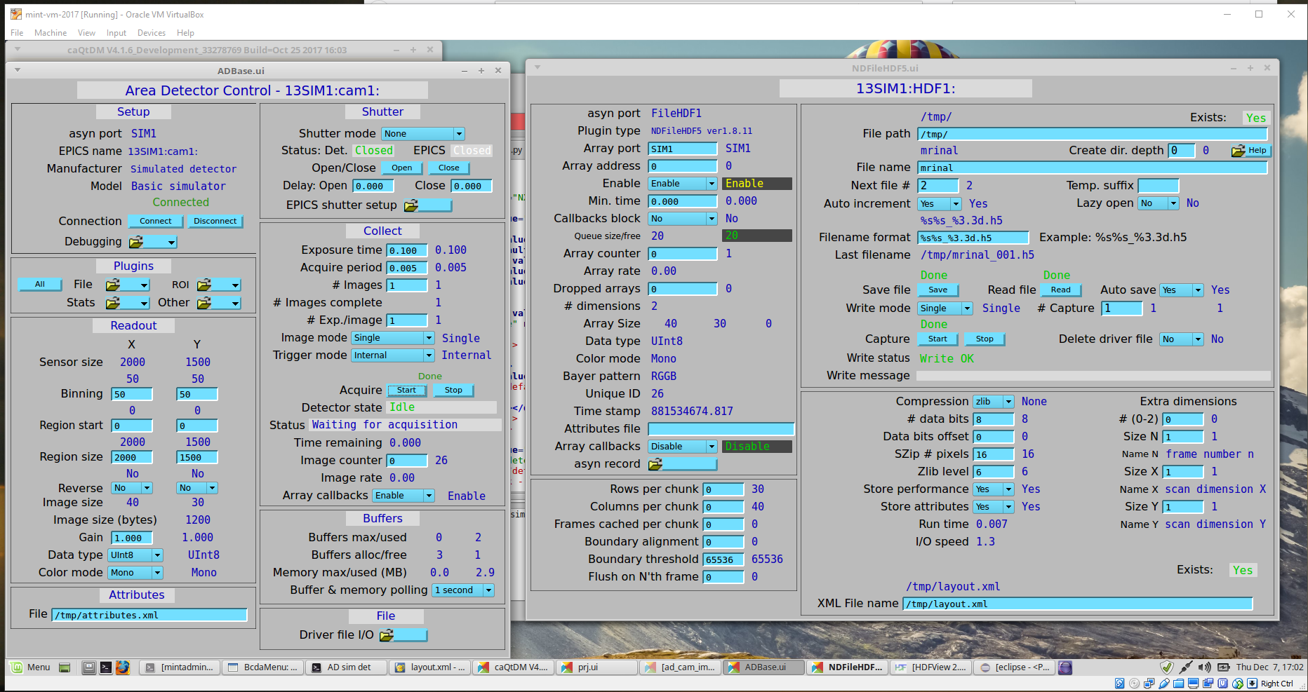 configuration screens